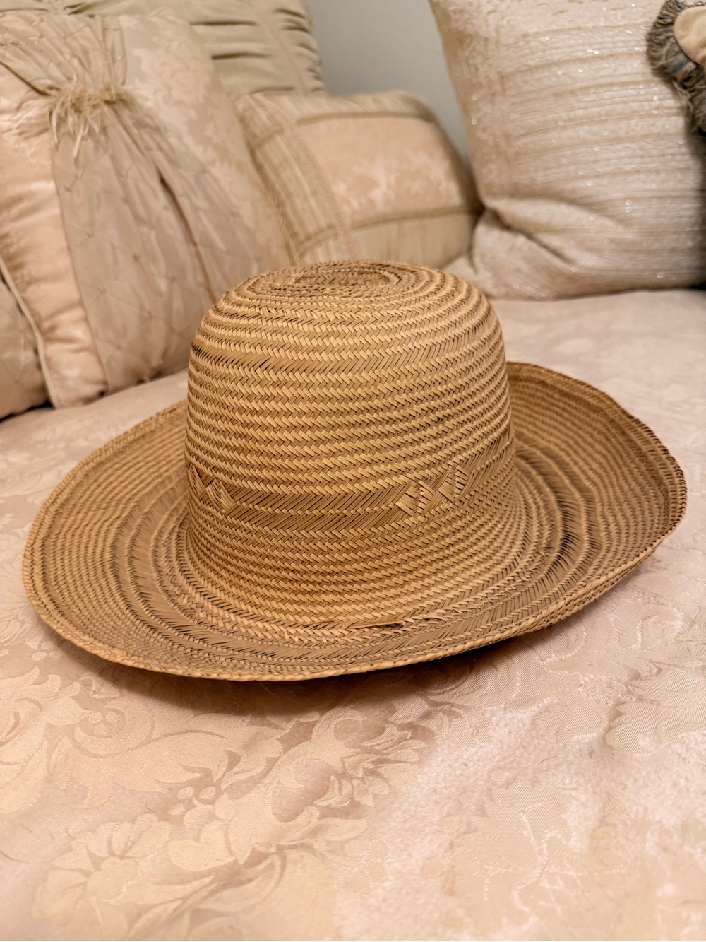 Woven Straw Sun Hat - Natural Tan